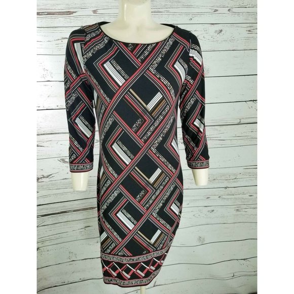 WHITE HOUSE BLACK MARKET Dress Geometric S - Picture 1 of 7